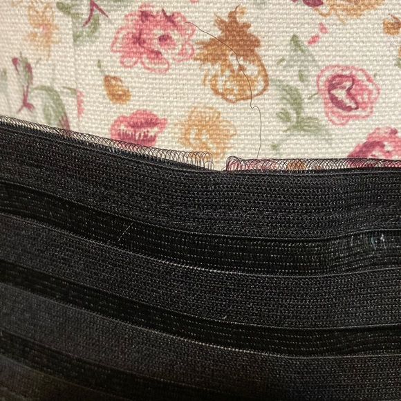 Black cute fun short mini torrid skirt lined w/striped sheer overlay Halloween?? - Picture 4 of 7